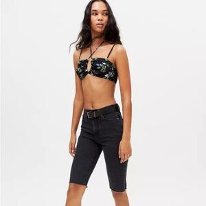 (A5) AFRM Luka Cropped Women's Ruched Drawstring Halterneck Tie, Size Small, NWT